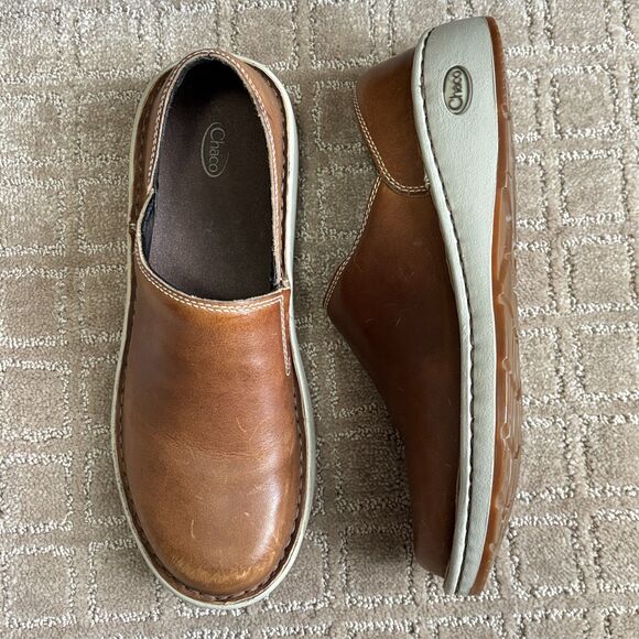 Chaco Zaagh Baa Leather Slip On Shoes Women's Brown Woman's 10 Vibram Casual - Picture 1 of 7